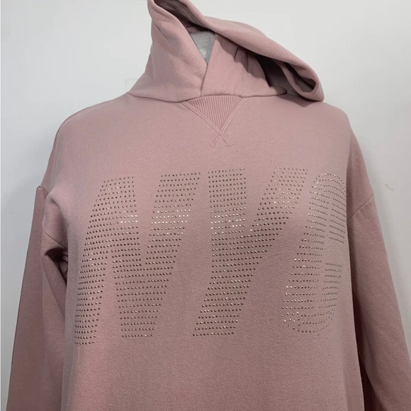 H&M Hoodie Pink NYC Long Sleeves Jumper Hoody Pullover Top Girls Size 12-14yrs - Picture 7 of 13
